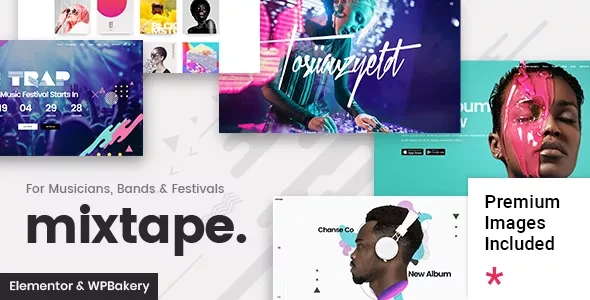 Mixtape v2.0 - Music Theme for Artists & Festivals