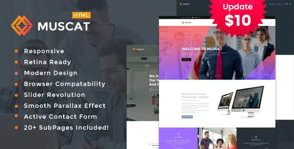 Muscat - Multi-Color Multipurpose HTML Template