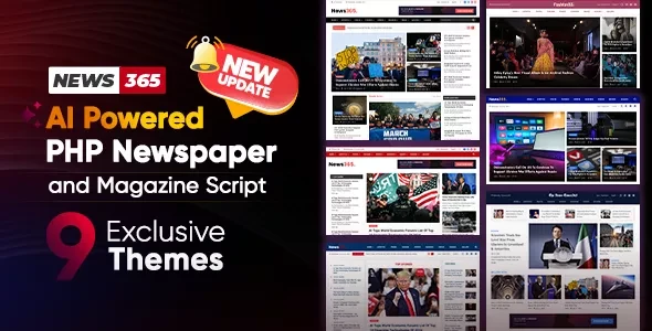News365 v6.4 - PHP Newspaper Script Magazine Blog with Video Newspaper