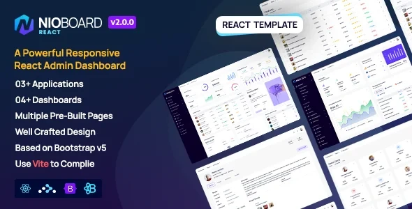 NioBoard v2.0 - React Bootstrap Admin Dashboard Template