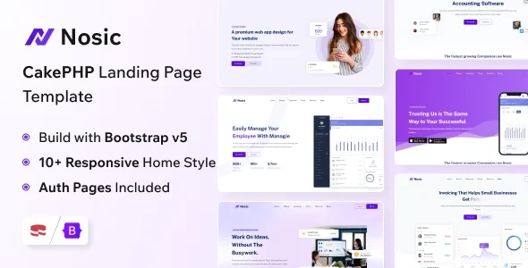 Nosic - CakePHP Responsive Landing Page Template