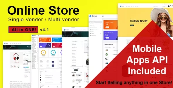 Online Store v4.1 - All in One Multi vendor Laravel eCommerce Platform