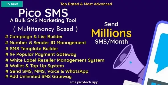 PicoSMS v5.10 - A Bulk SMS Marketing Tool