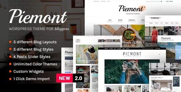 Piemont v2.3 - Premium Travel & Lifestyle Responsive WordPress Blog Theme