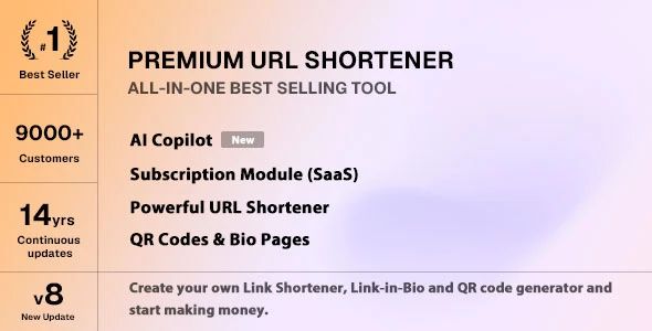Premium URL Shortener v7.8.4 - Link Shortener, Bio Pages & QR Codes