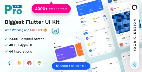 Prokit Flutter v7.7.0 - Flutter UI Kit with Chat GPT App