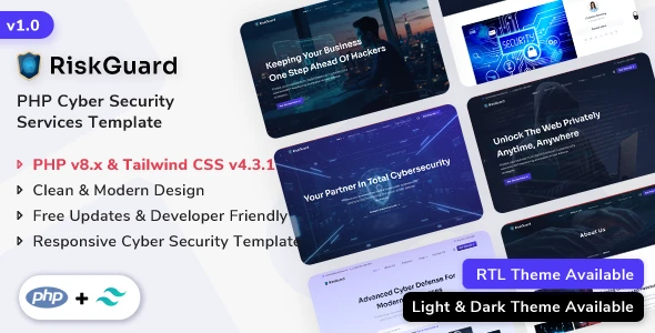 RiskGuard - Cyber Security PHP Template