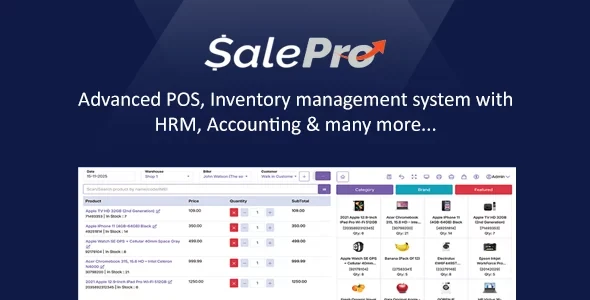 SalePro v5.6.1 - POS, Inventory Management System, HRM & Accounting