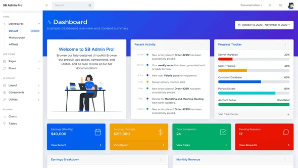 SB Admin Pro v2.0.5 - Premium Bootstrap Admin Theme