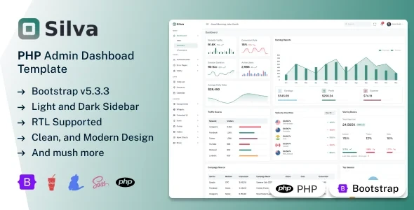 Silva - PHP Admin & Dashboard Template