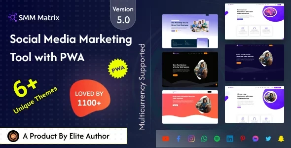 SMM Matrix v5.0 - Social Media Marketing Panel with PWA