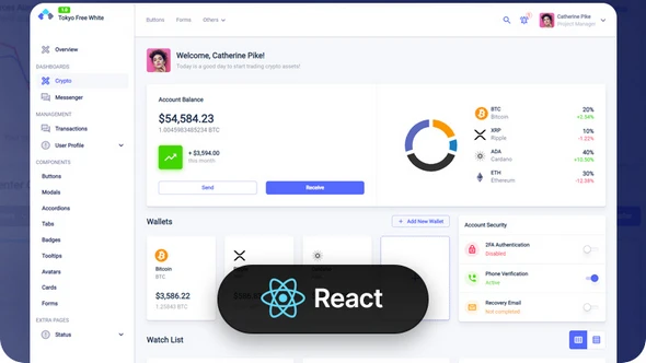 Tokyo React Typescript Admin Dashboard v3.0
