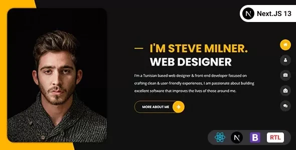 Tunis v2.2 - Personal Portfolio React NextJs RTL Template