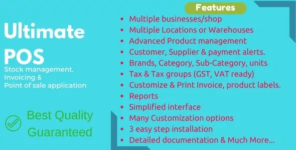 Ultimate POS v7.3 - Best ERP, Stock Management, Point of Sale & Invoicing Application
