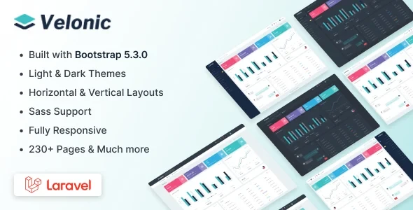 Velonic - Laravel Admin & Dashboard Template