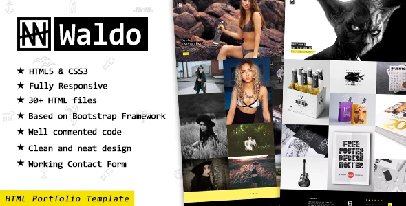 Waldo v1.6 - Creative Portfolio Showcase HTML Website Template for Freelancers, Creatives & Agencies