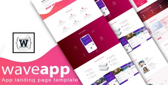 WaveApp - App Landing Bootstrap 4 HTML Template
