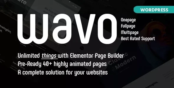 Wavo v2.3.6 - Creative Portfolio & Agency WordPress Theme