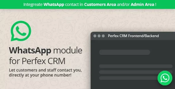 WhatsApp Module - Internal Client & Staff Support for Perfex CRM
