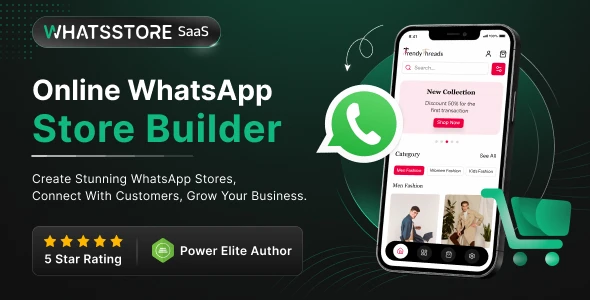 WhatsStore SaaS v8.3 - Online WhatsApp Store Builder