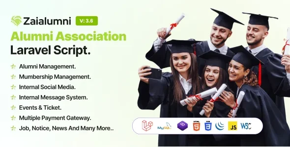 Zaialumni v3.6 - Alumni Association Laravel Script