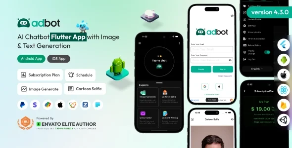 AdBot v4.2.0 - ChatGPT Open AI Android and iOS App