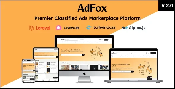 AdFox v2.0 - Dual-Experience Classified Ads with App-Like Feel on Mobile & Web Interface
