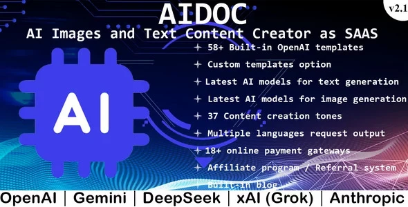 Aidoc v2.1 - AI Writing Assistant and Content Creator