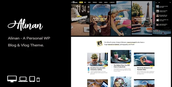 Alinan WP v2.8 - A Personal WordPress Blog and Vlog Theme