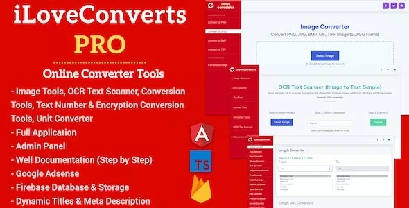 iLoveConverts PRO - Online Converter Tools Full Production Ready App with Admin Panel