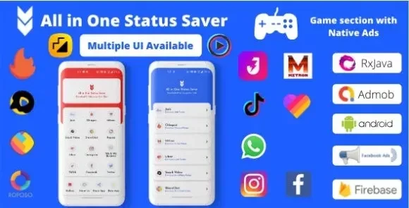 All in One Status Saver v19.0 - FB, Insta, WA Story Saver & MxTakaTak, Moj, Josh and more Video Saver