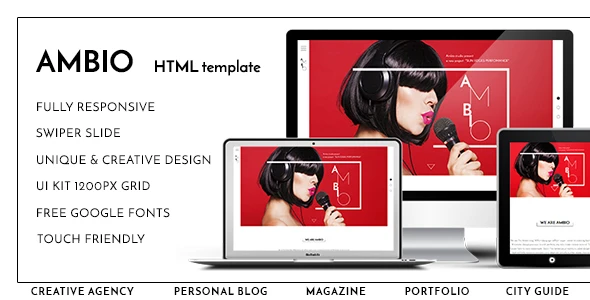 Ambio - Unique Personal Blog Magazine Responsive HTML Template