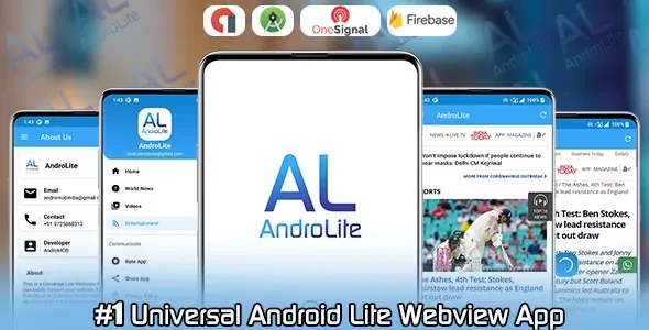 AndroLite v1.3 - Easy Configurable Android WebView App Template