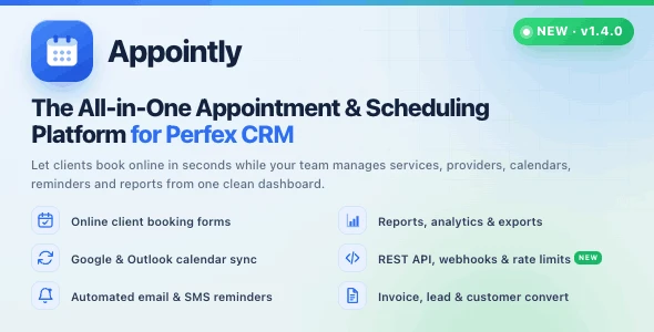 Appointly v1.1.9 - Perfex CRM Appointments