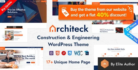 Architeck v1.6 - Construction WordPress Theme