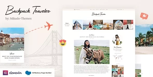 Backpack Traveler v2.7 - Modern Travel Blog WordPress Theme
