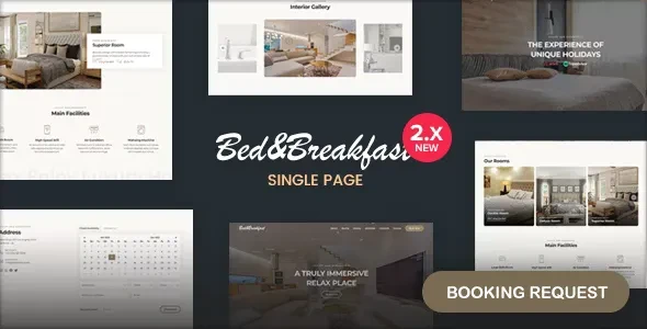 Bed & Breakfast Responsive Single Page v2.0