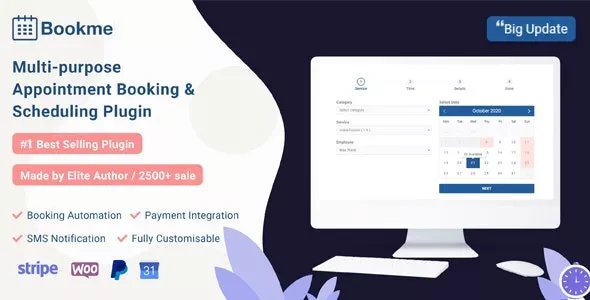 Bookme v4.9 - WordPress Appointment Booking Scheduling Plugin