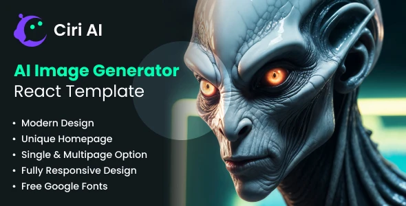 Ciri AI - AI Image Generator React Template