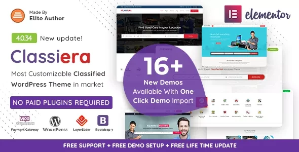 Classiera v4.0.37 - Classified Ads WordPress Theme