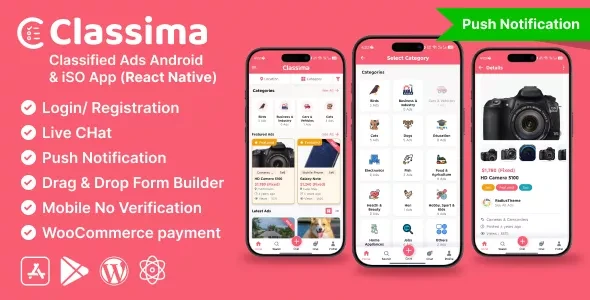 Classima v2.107.0 - Classified Ads Android & iOS App