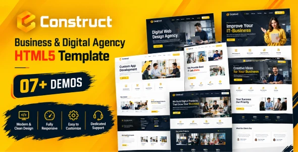  Construc - Business & Digital Agency HTML5 Template