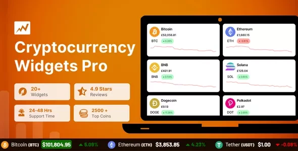 Cryptocurrency Widgets Pro v4.2.1 - WordPress Crypto Plugin
