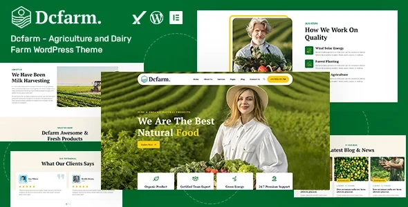 Dcfarm - Agriculture and Dairy Farm WordPress Theme