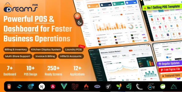 DreamsPOS v2.0.6 - POS & Inventory Management Admin Dashboard Template