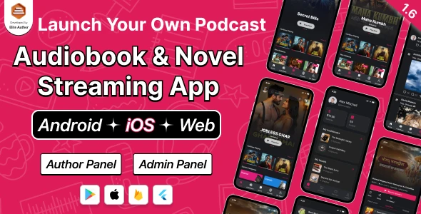 DTPocketFM v1.6 - Flutter Podcast, Audiobook, Novel & Threads App