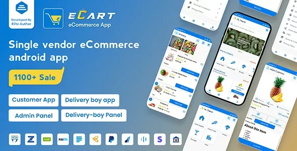 eCart v5.0.0 - Grocery, Food Delivery, Fruits & Vegetable Store, Full Android Ecommerce App