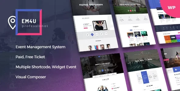 EM4U v1.8.9 - Event Management WordPress Theme for Booking Tickets