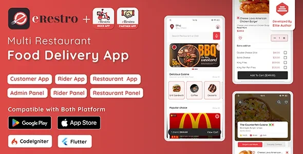 eRestro v1.2.6 - Multi Restaurant Flutter App