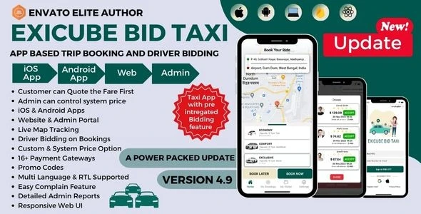 Exicube Bid Taxi App v4.2.0
